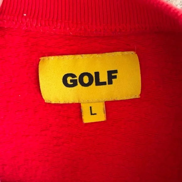 Golf Wang Bold logo streetwear Tyler the creator Red Crewneck Sweater size large
